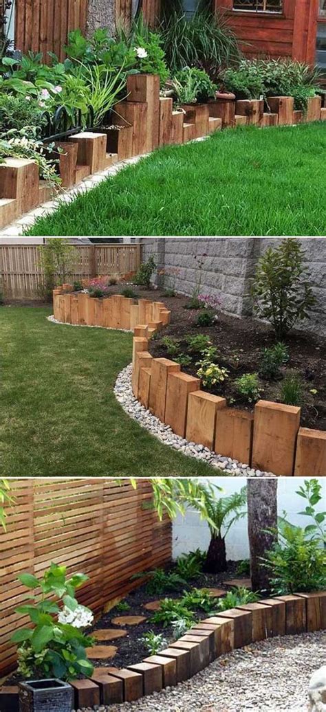 How To And 19 Ideas For Railway Sleepers Garden Edging