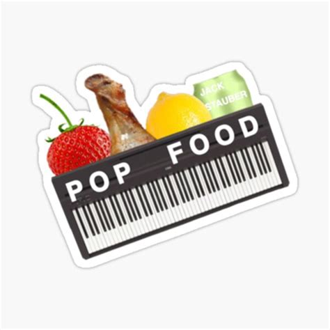 Jack Stauber Pop Food Logo Realistic Album Cover Merch Sticker For Sale By Mvdig Redbubble