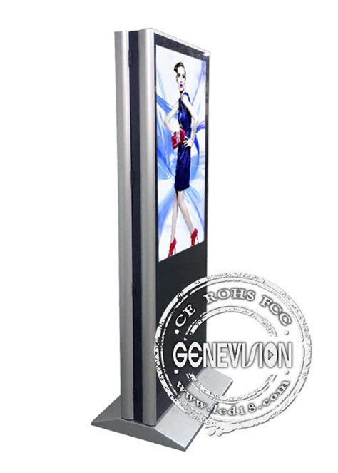 65 Inch Dual Screen Floor Standing LCD Kiosk Digital Signage Totem