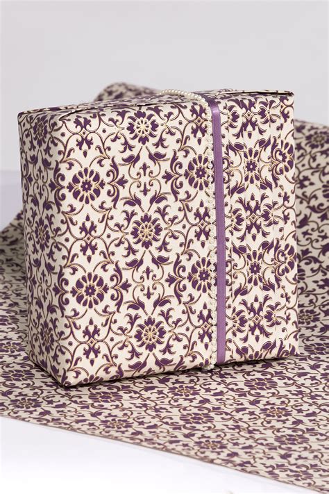 Wrapping Paper Purple Florentine Is Rich Elegant And Eco Friendly Too