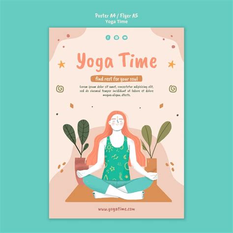 Plantilla De Cartel Vertical Para Tiempo De Yoga Archivo PSD Gratis