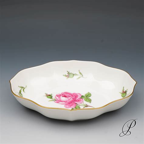 Konfektschale Meissen Im Dekor Rote Rose Porzellan Porcelain