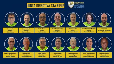 Junta Directiva Del Cta Fiflp Comit T Cnico De Rbitros Federaci N