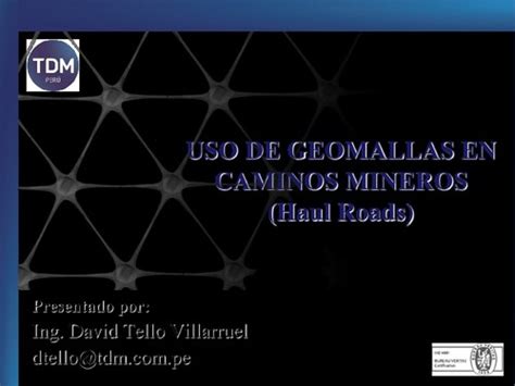 Uso De Geomallas En Caminos Mineros Dax Medina Saravia UDocz