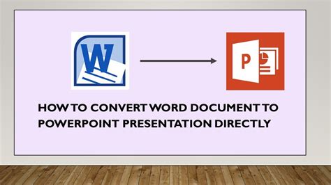 Word To Ppt Conversion How To Convert Word Document To Ppt Youtube