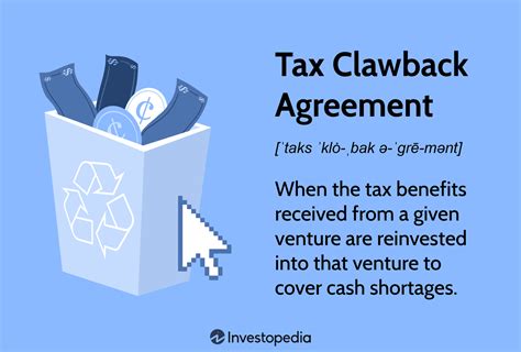 Tax Clawback Agreement What It Is How It Works Example