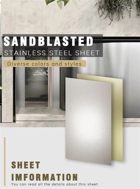 Sandblasted Stainless Steel Sheet Bronze Cutting Welding Punching