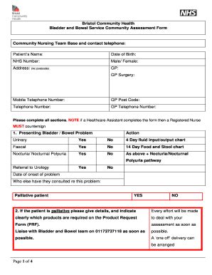 Fillable Online Bristol Community Health Fax Email Print Pdffiller