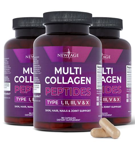 Multi Collagen Peptides Capsules New Age Natural