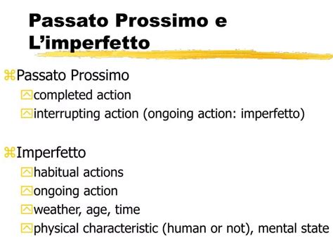 PPT Passato Prossimo E Limperfetto PowerPoint Presentation Free