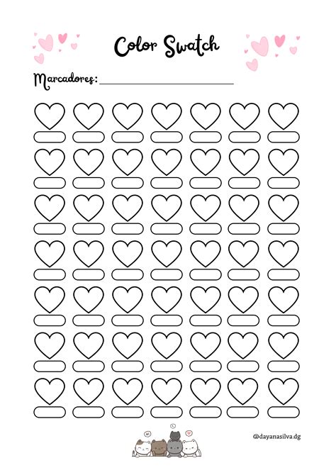 Folha Para Testar Marcadores