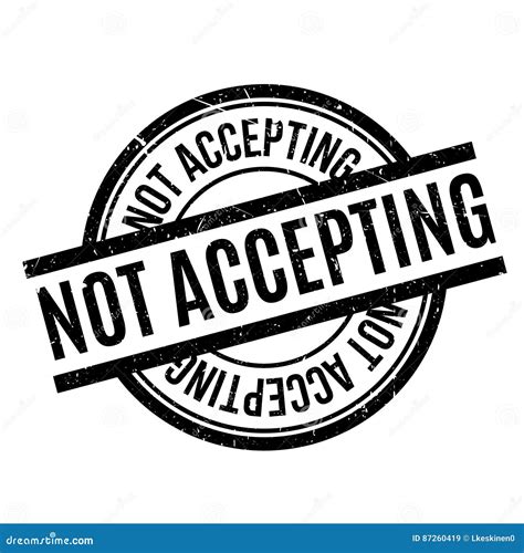 Not Accepting Rubber Stamp Stock Vector Illustration Of Protection