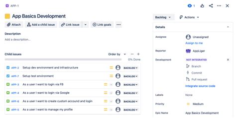 Jira Epic Template Appliger