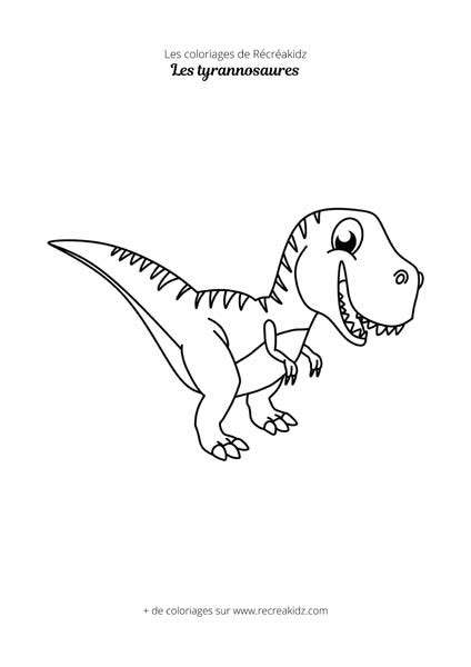 Coloriage Tyrannosaure Imprimer En Pdf Dessin T Rex Colorier Gratuit