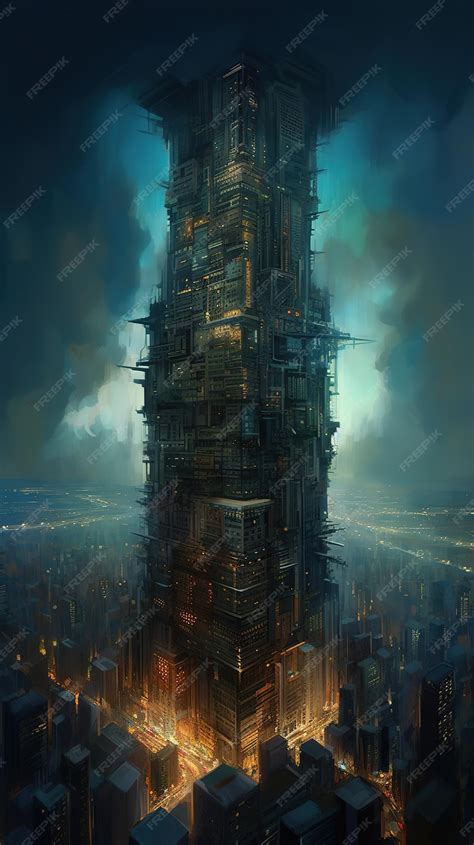 Premium AI Image | Fantasy art of the skyscrapper