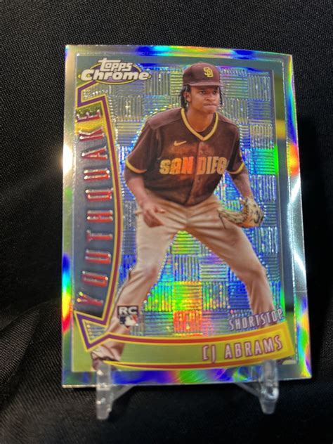 Topps Chrome Sonic Cj Abrams Rc Youthquake Refractor Mint Ebay