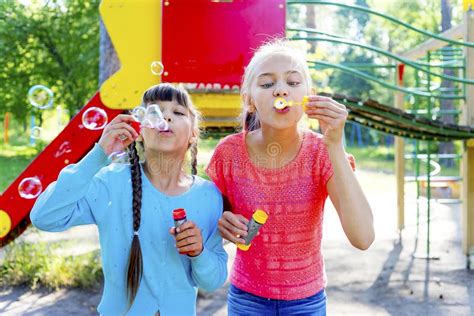 Kids with soap bubbles stock image. Image of childhood - 103516653