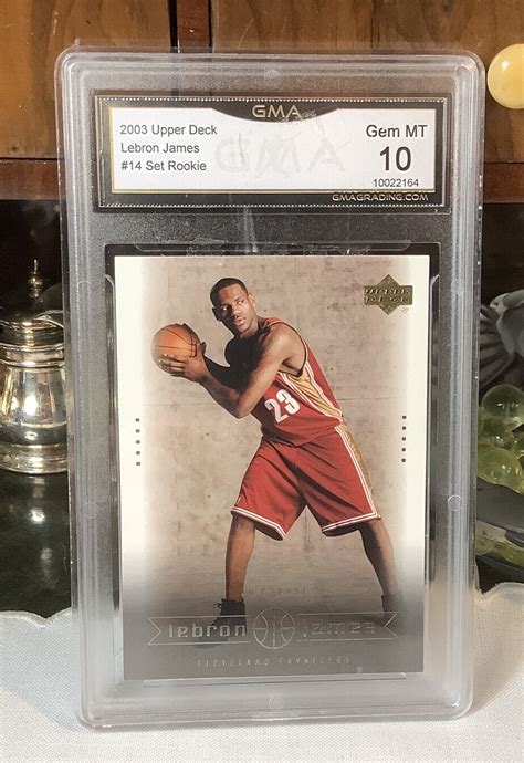 Upper Deck Lebron James Rookie Card Rc Gma Gem Mt Ebay