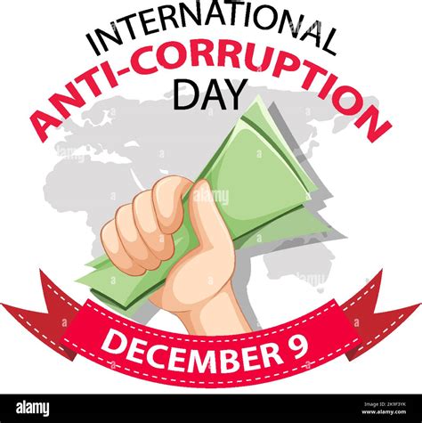 International Anti Corruption Day December Icon Banner Illustration