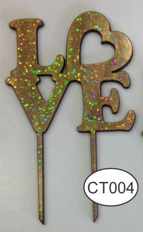 Cake Topper de MDF con vinil holográfico MDF Cake Topper with