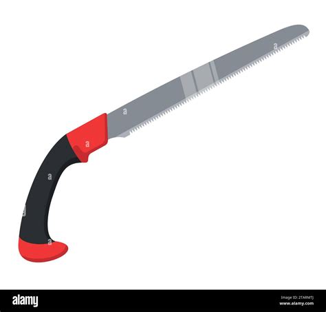 Garden Hacksaw Saw Isolated On A White Background Pruning Saw Gardener