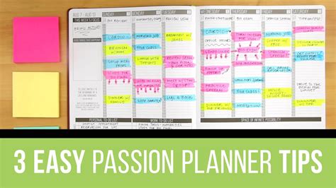 Planner Hacks 3 Easy Passion Planner Tips Youtube