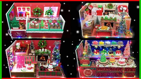 Diy How 4 Diy Miniature Christmas Compilation♥making Christmas House