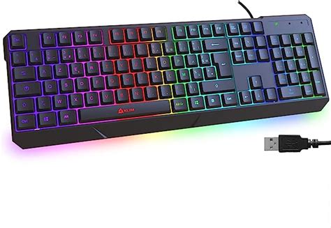 Klim Chroma Clavier Gamer Azerty Fr Nouveaut Silencieux Usb