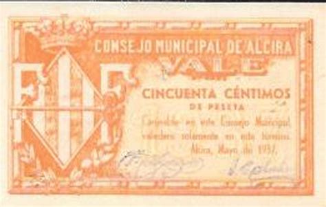 Billete Guerra Civil Cts Alcira S C Filatelia Y Numism Tica Tudela