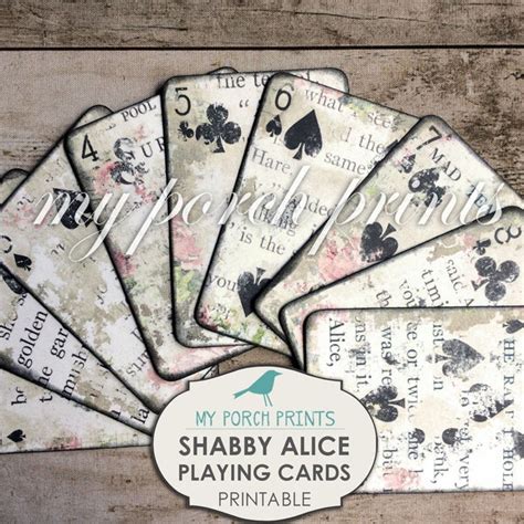 Playing Cards Alice In Wonderland Etsy