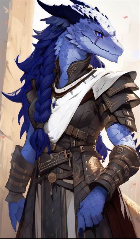 Blue Dragonborn Dnd Female In 2024 Dnd Dragonborn Female Dragon