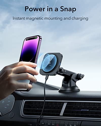 Esr Magsafe Car Charger Halolock Dashboard Magnetic Wireless Car Charger Magsafe Car Mount