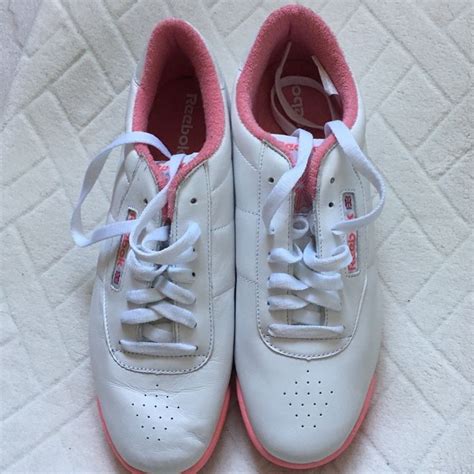 Reebok Women Classic Tennis Shoes Whitepink 10 Reebok Women Reebok