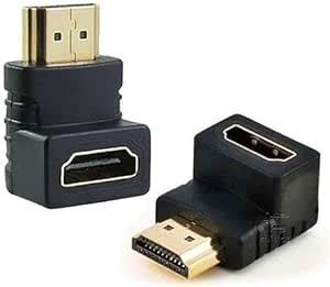 Kit 2 Adaptador Hdmi 90 Graus Em L Macho X Fêmea Para Tv Parede