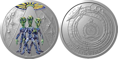 1 Dollar EXTRATERRESTRIAL LIFE Milky Way 1 Oz Silver Coin 1 Niue 2024