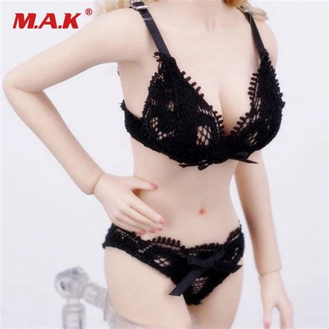 Hp001 1 6 Scale Female Black Lace Bikini Underwear Pants For 12 Woman