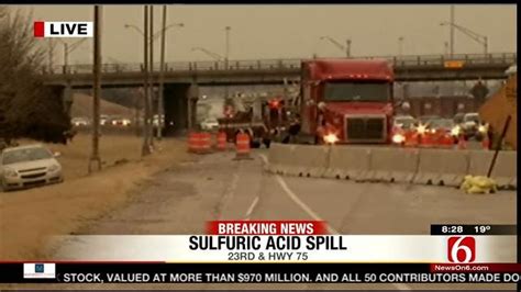 Sulfuric Acid Spill Snarls West Tulsa Morning Commute