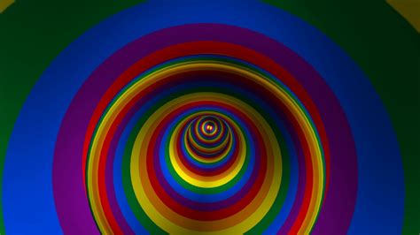 4k Hypnotic Rainbow Tunnel Spin 2160p Free Motion Graphics Youtube