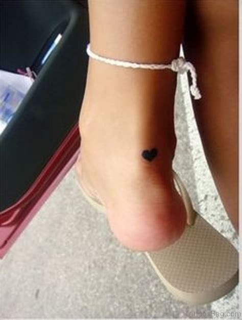 54 Adorable Heart Tattoo On Ankle Tattoo Designs