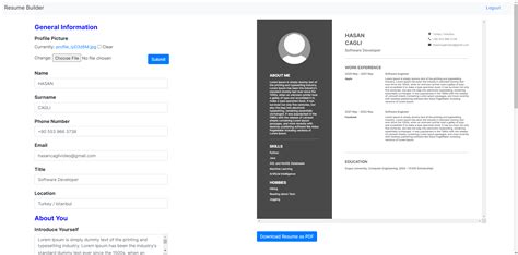 Github Hasancagli Django Resume Builder Build Your Resume With A Few