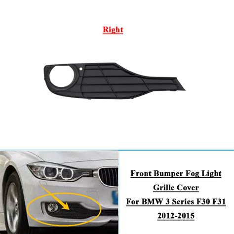 Front Bumper Fog Lamp Grille Cover For BMW 3 Series F30 F31 2012 2015