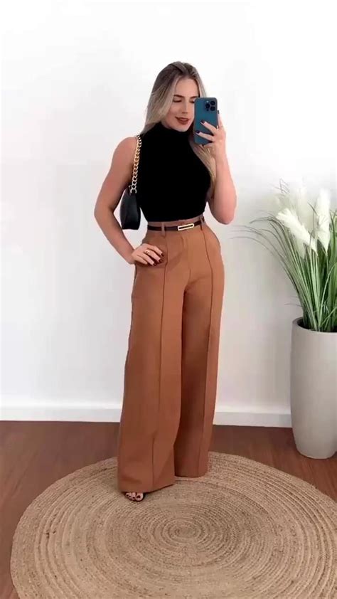 Cal A Social Feminina Zara Modelo Pantalona Alfaiataria Cinto Zara