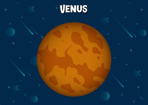 Ilustración vectorial del planeta venus Vector Premium