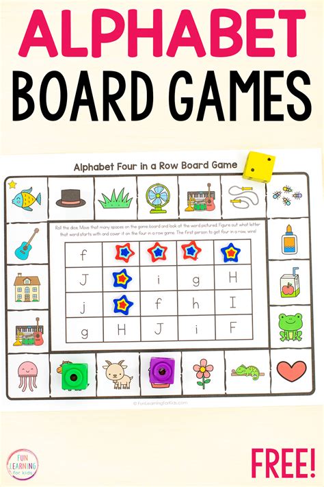 printable alphabet board games totally  printables