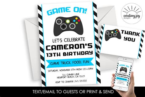 Free Printable Gamer Invitation Templates Printable