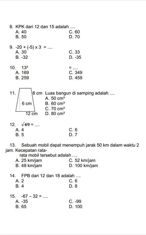 Contoh Soal Hots Matematika Sd Kelas 5 Materi Pecahan Materi Soal