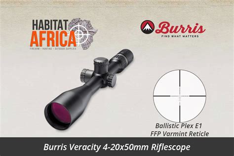 Burris Veracity 4 20x50mm Ballistic Plex E1 FFP Varmint Habitat Africa