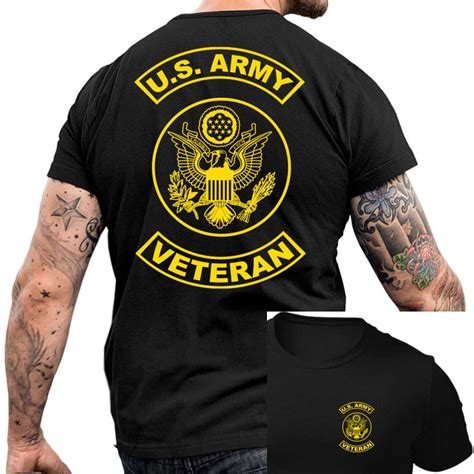 Us Army Veteran T Shirt With Eagle Emblem Graphic Apparel