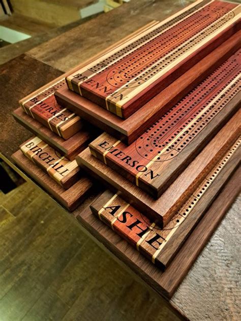 Expertly Handcrafted 3 Lane Cribbage Board With Personalization Options