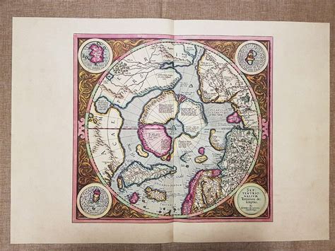 Carta Geografica O Mappa Polo Artico Anno Di Mercatore Mercator